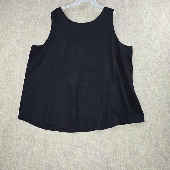 Faded Glory Womens Tank Top Black 4X (26W-28W) 100% Polyester Casual Relaxed Fit - Picture 2 of 5